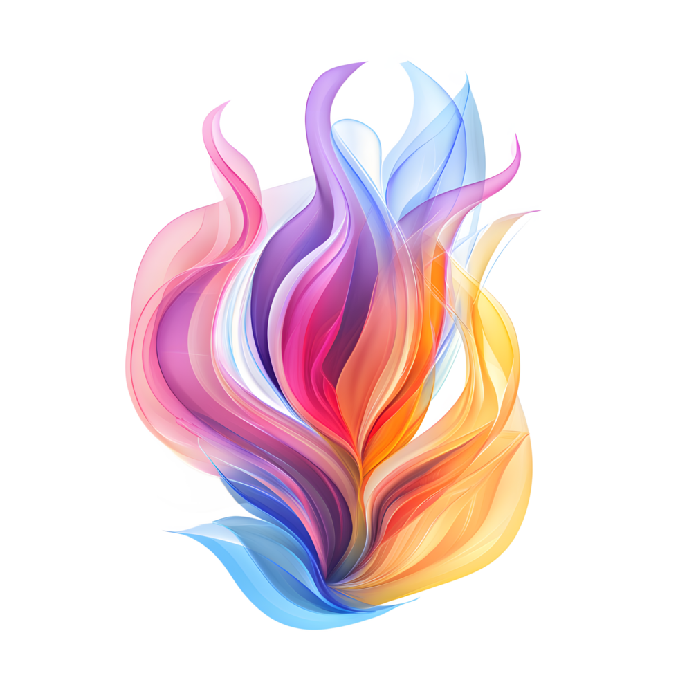 Vibrant Abstract Design with Flowing Colors png