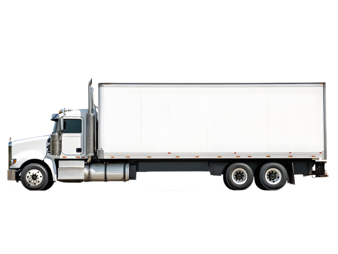 Blank White Semi-Truck Ready for Branding or Design png