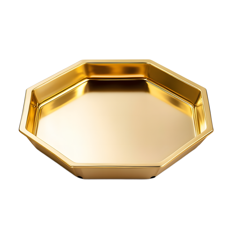 High-End Gold Octagonal Tray for Elegant Presentation png