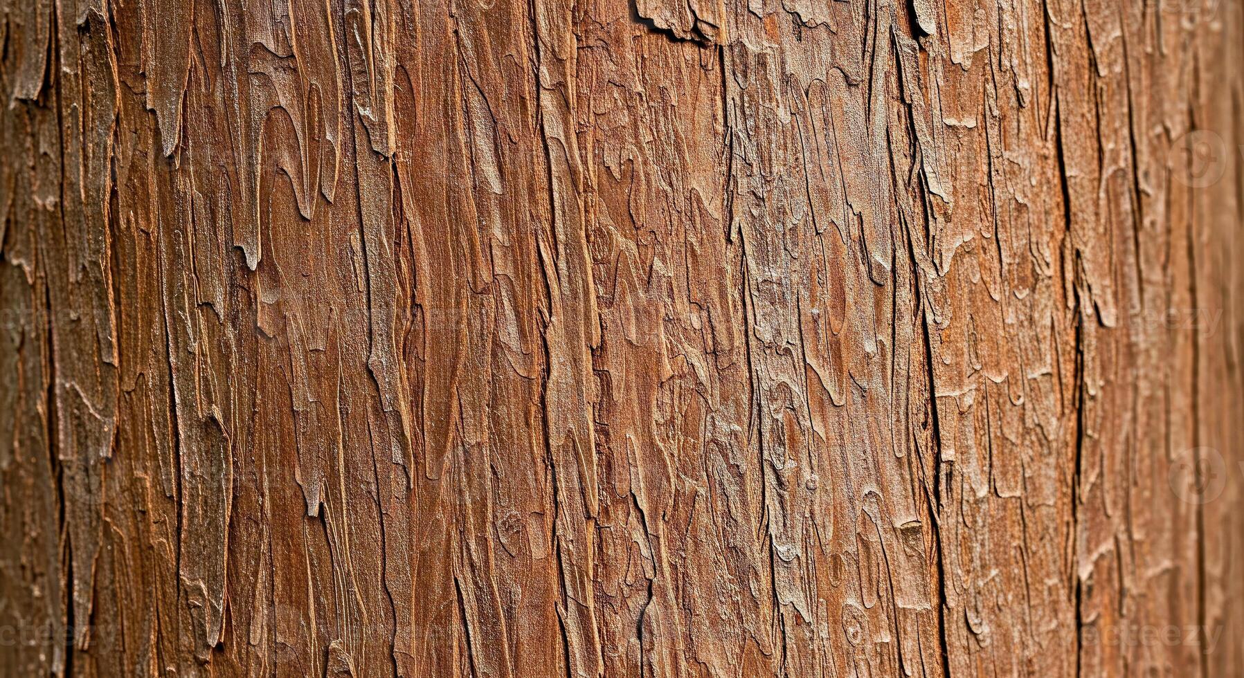 Dark Brown Bark Texture with Thin Interwoven Fibers and Flowing Organic Lines photo