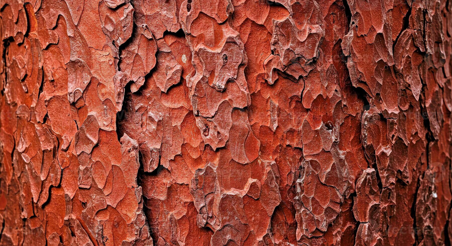 Dramatic Scaly Bark Texture with Irregular Patterns and Deep Shadows Creating Depth photo