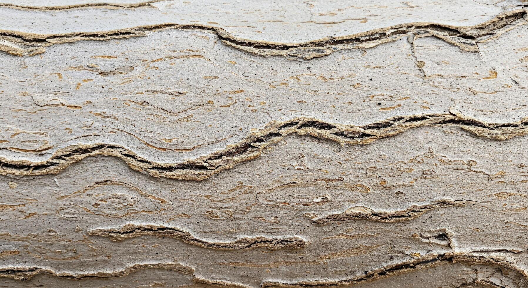 Light Bark Close-Up Texture with Fine Cracks and Smooth Flowing Organic Patterns photo