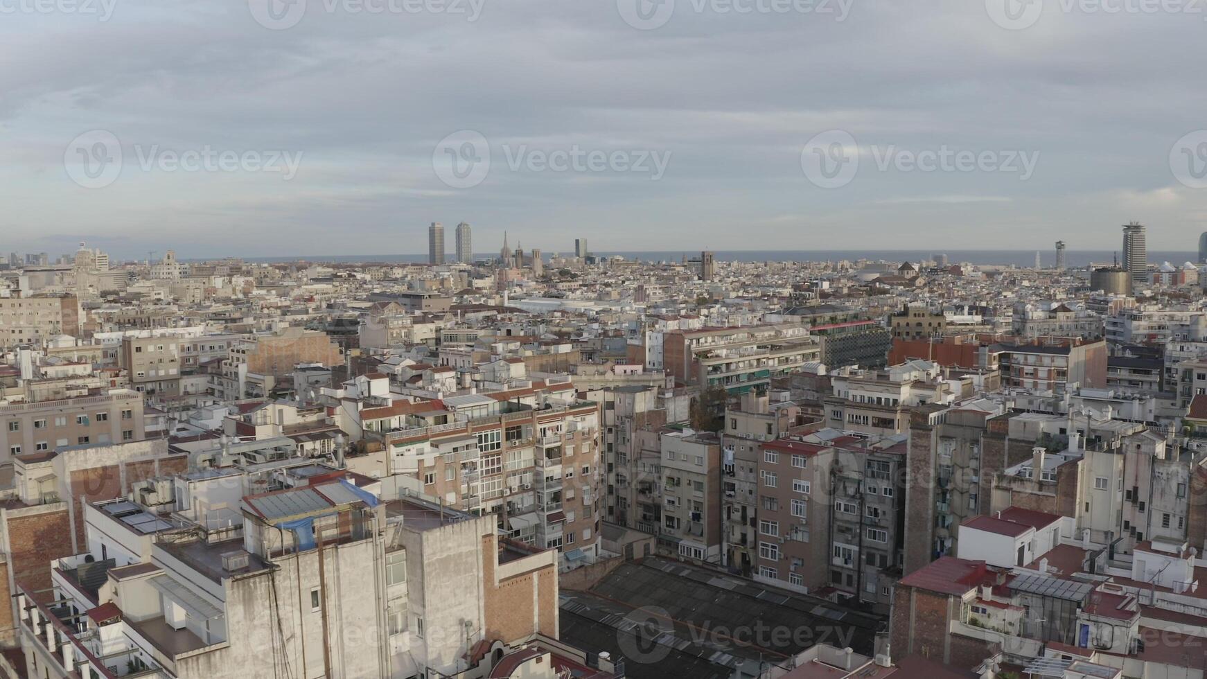 Panoramic view of the blocks with residential apartment buildings from a bird's-eye view. Drone on a sunny day - apartment photo