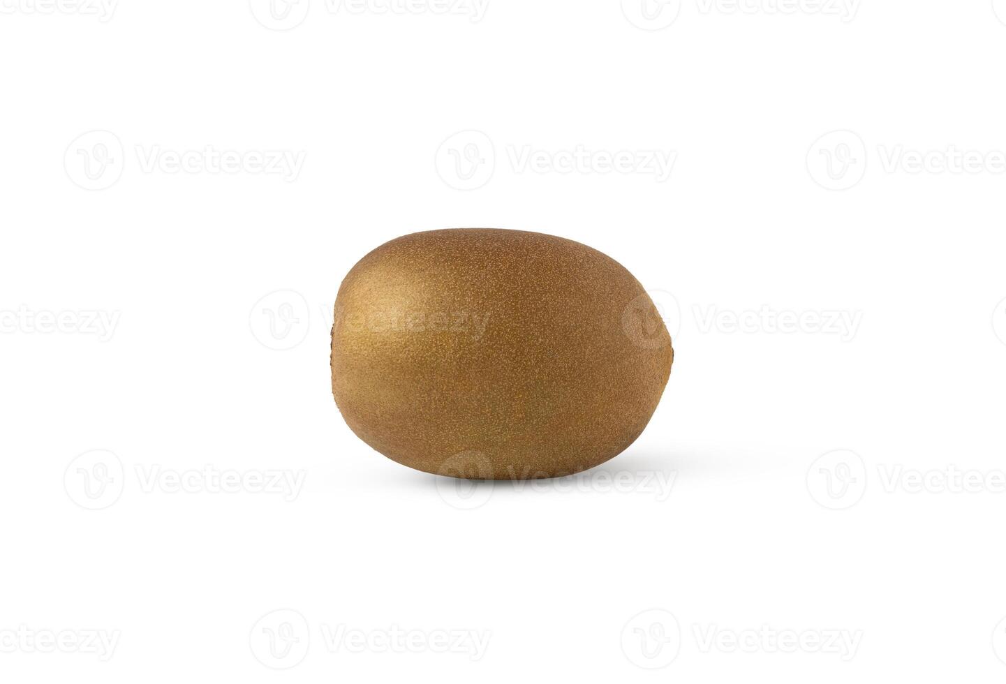 Side view of kiwi fruit isolated on white background. photo