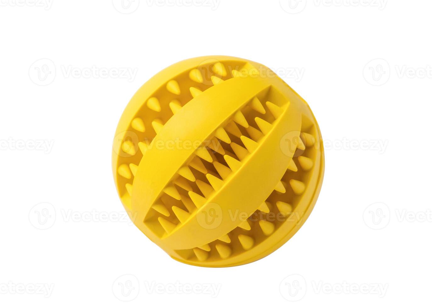 Dog pet toy chewing ball isolated on white background photo