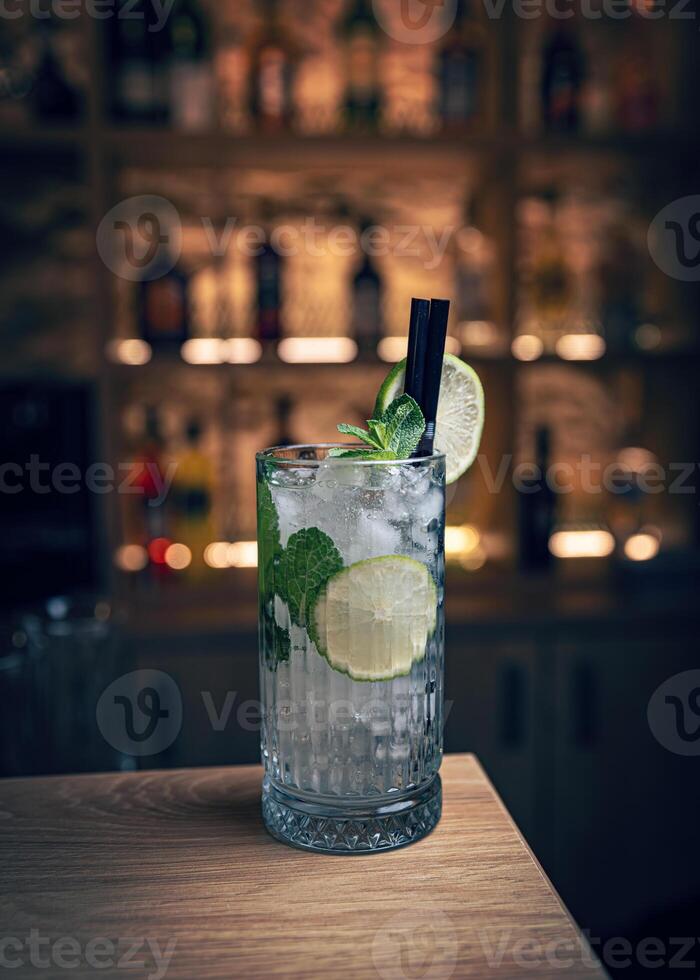 Refreshing mojito cocktail photo