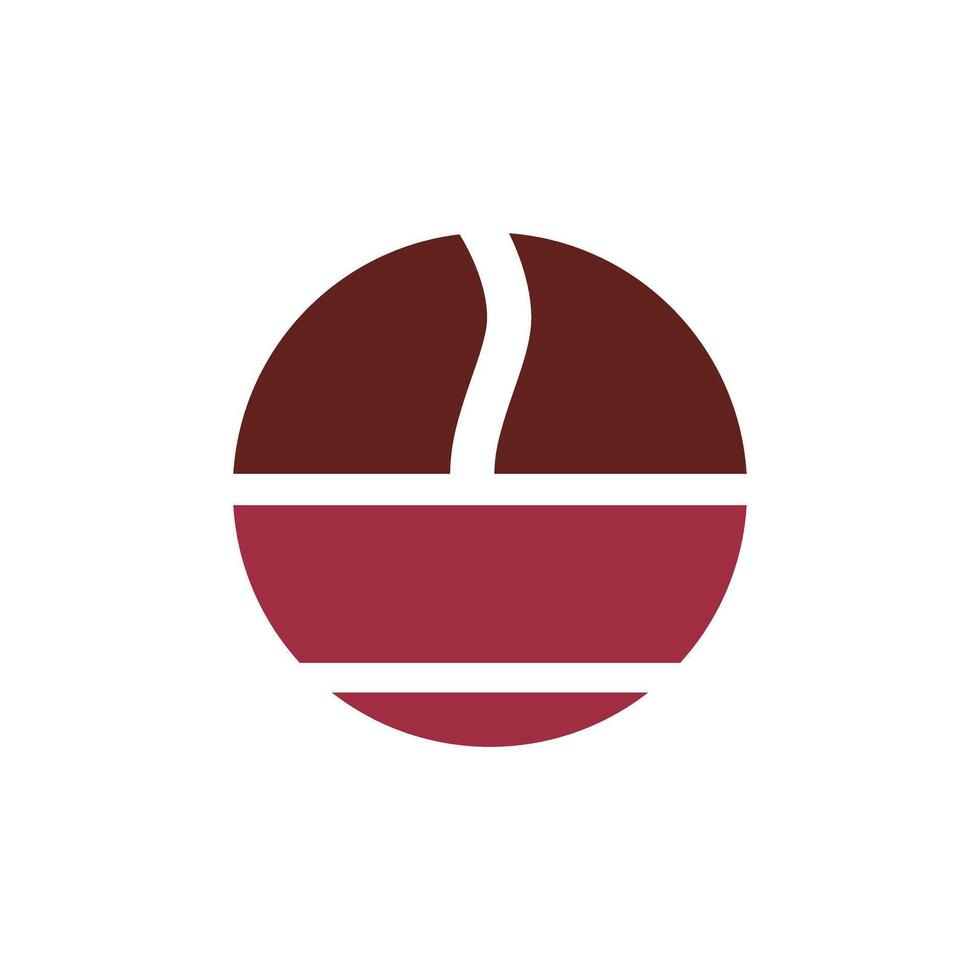 Minimalistic logo design featuring a subtle coffee cup silhouette in warm tones vector