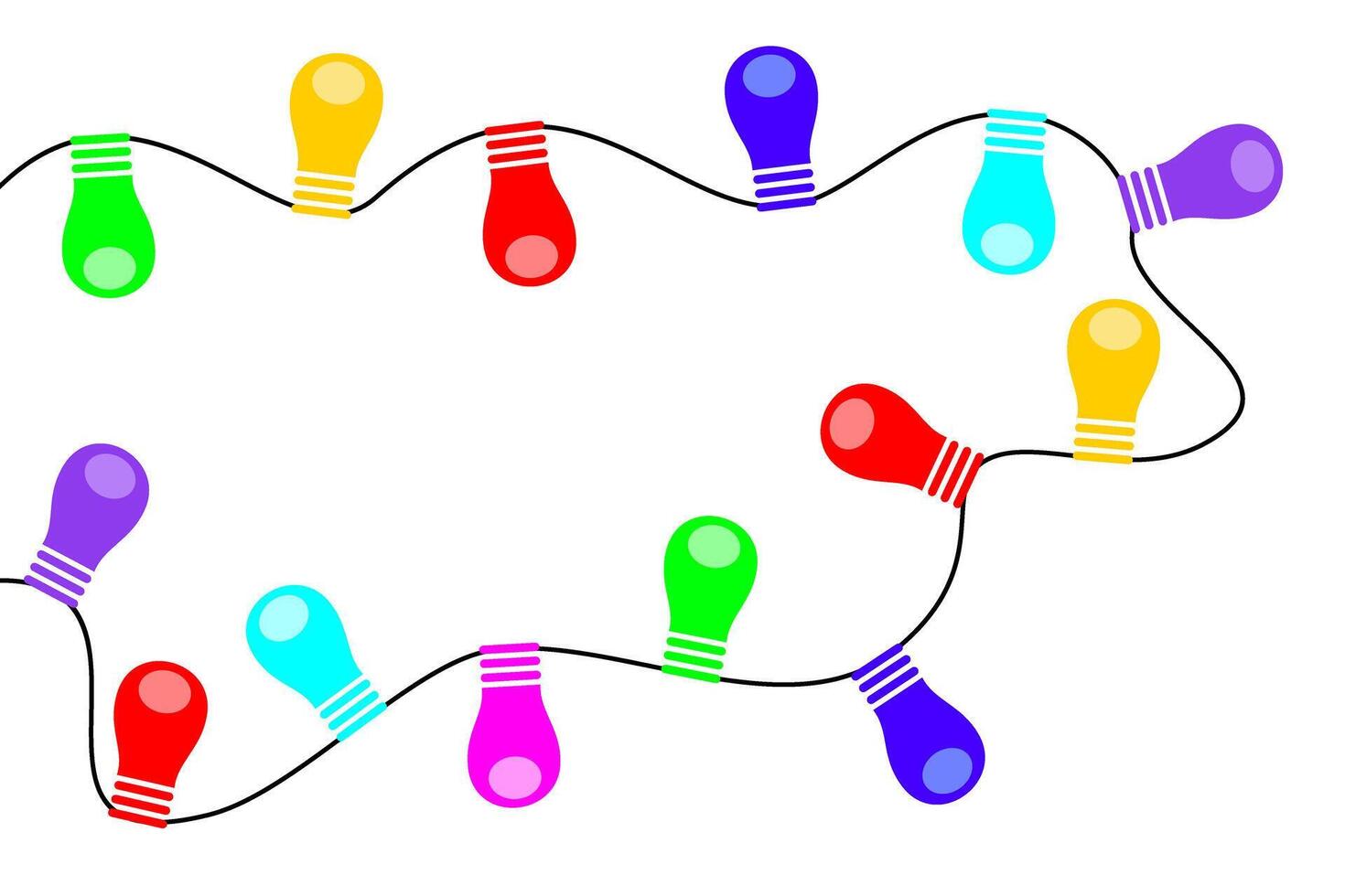 Colorful string lights illuminate a festive atmosphere during an evening celebration vector