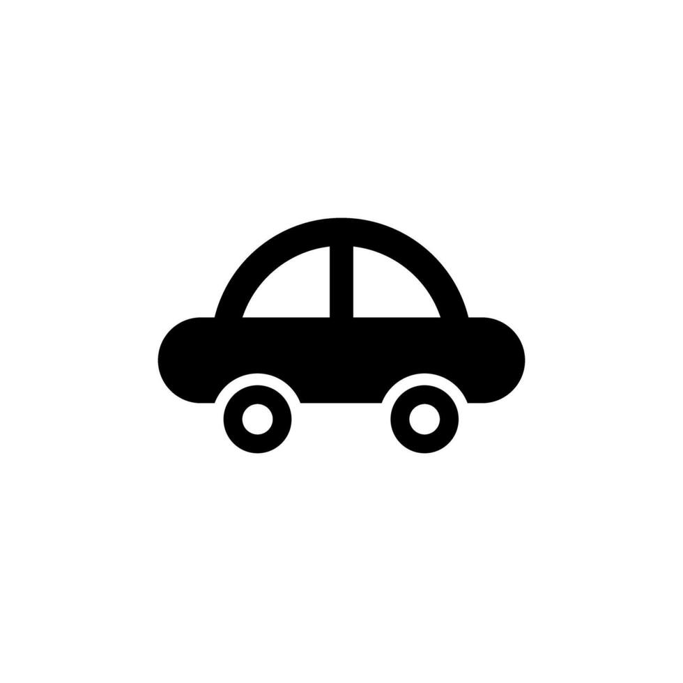 Minimalist black car silhouette on a white background showcasing modern design and simplicity vector