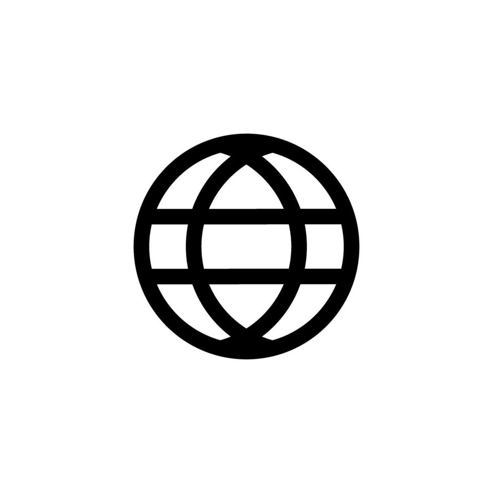 Global symbol representing international connection and communication in a minimalist design vector