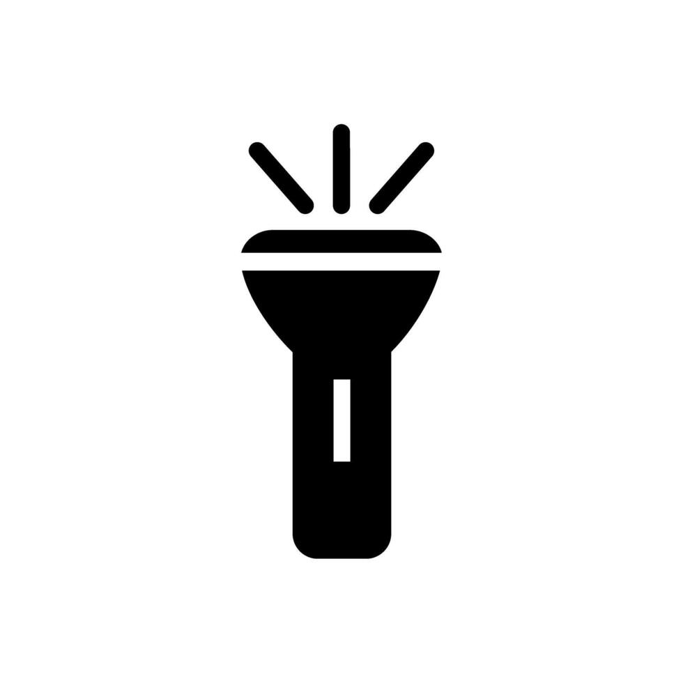 Bright flashlight illuminating the darkness during a nighttime exploration in the woods vector