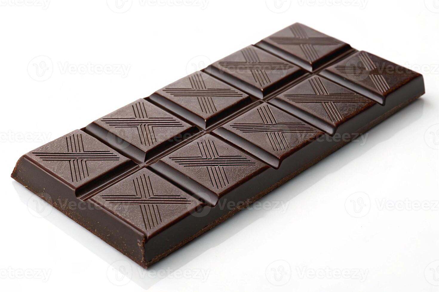 High resolution dark chocolate bar image isolated on white background photo