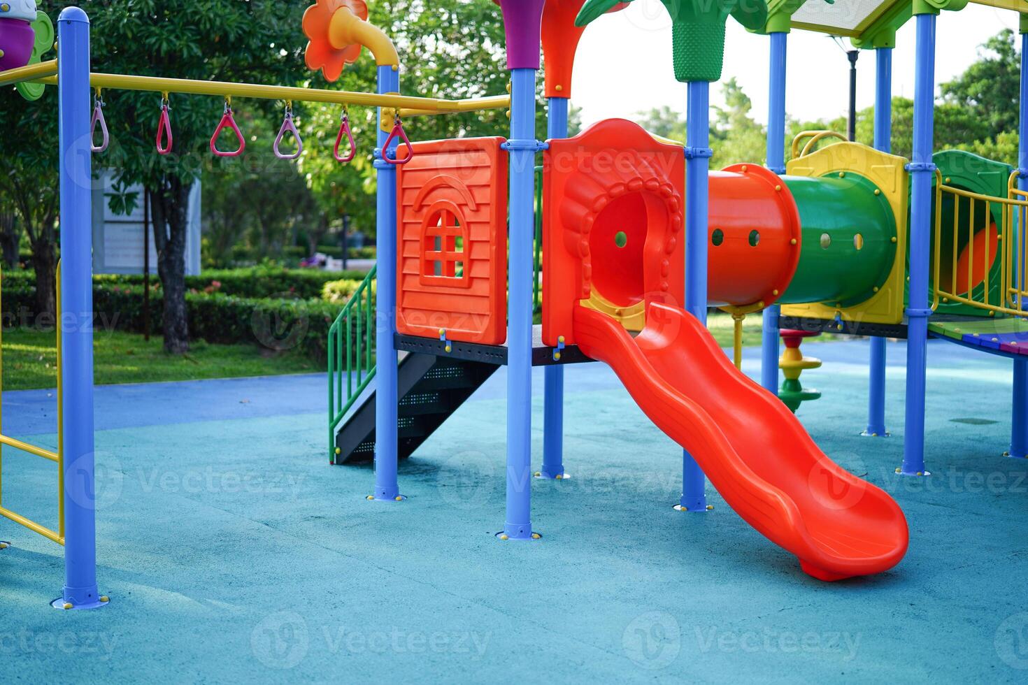 Slider in playground for kid photo