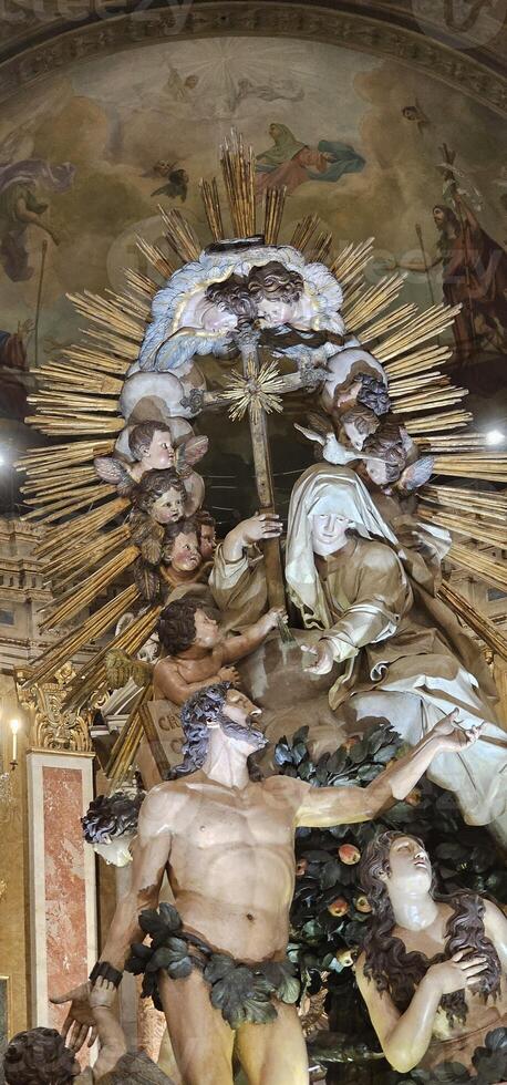 the Easter Via Crucis procession in Savona with the religious statues carried by the porters photo