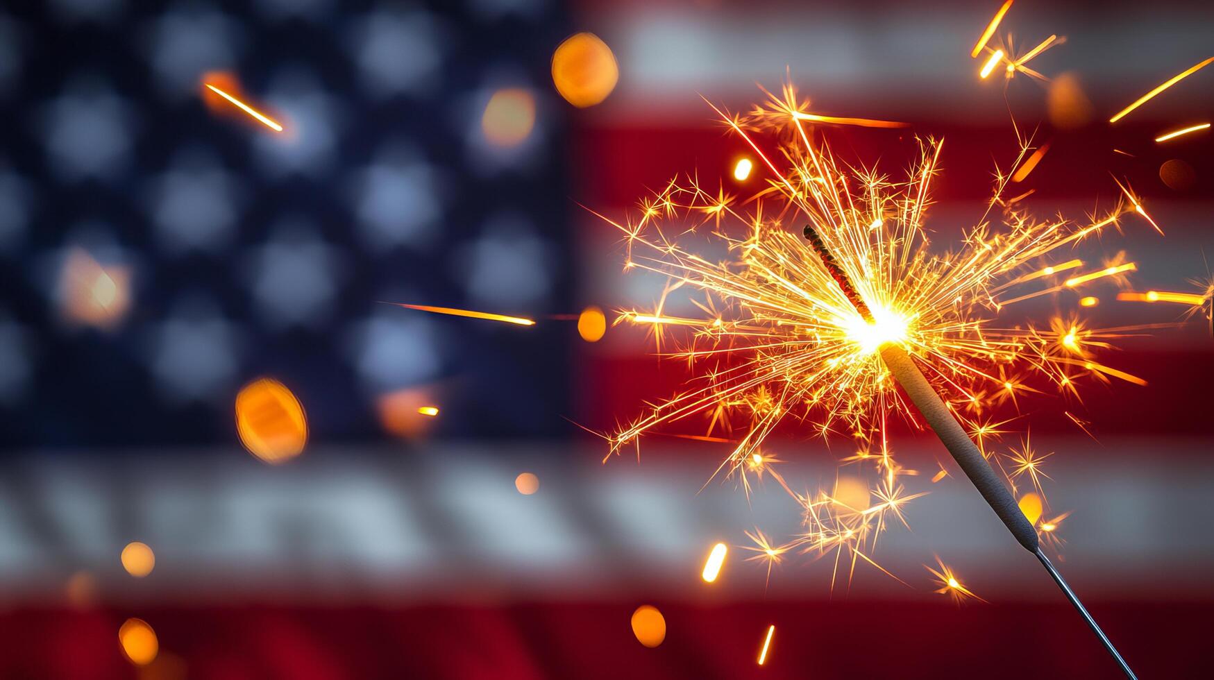 A Festive and Patriotic Scene Featuring a Spangled Banner photo