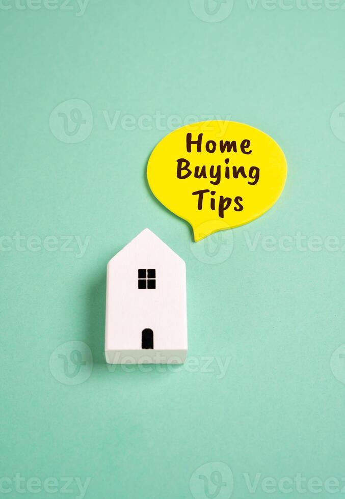 House and inscription home buying tips. Guidance for first-time buyers or experienced investors includes advice on real estate research, mortgage selection, location evaluation, and budgeting. photo