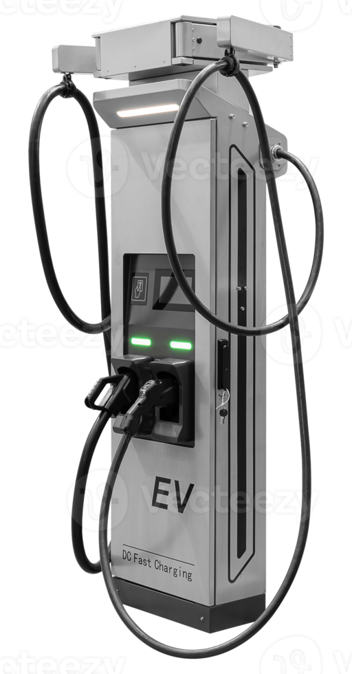Mock up gray electric vehicle charger png