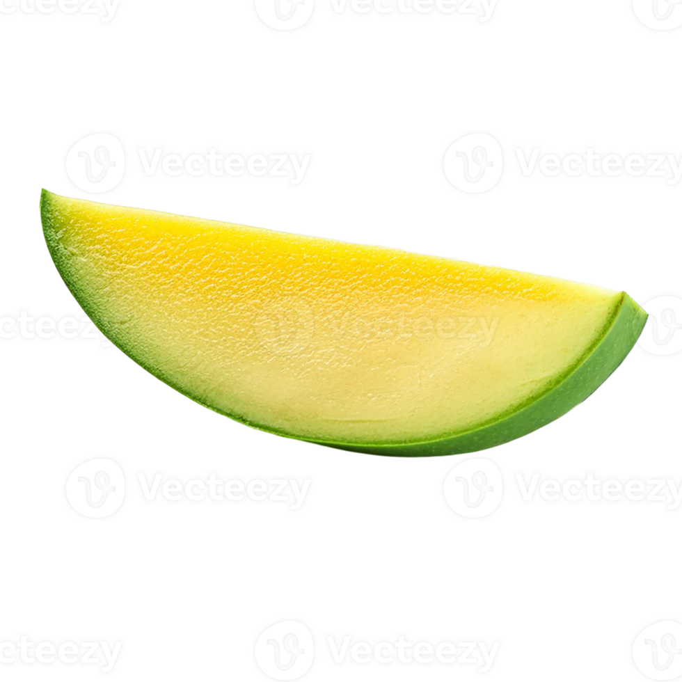 Green mango slice on transparent background png
