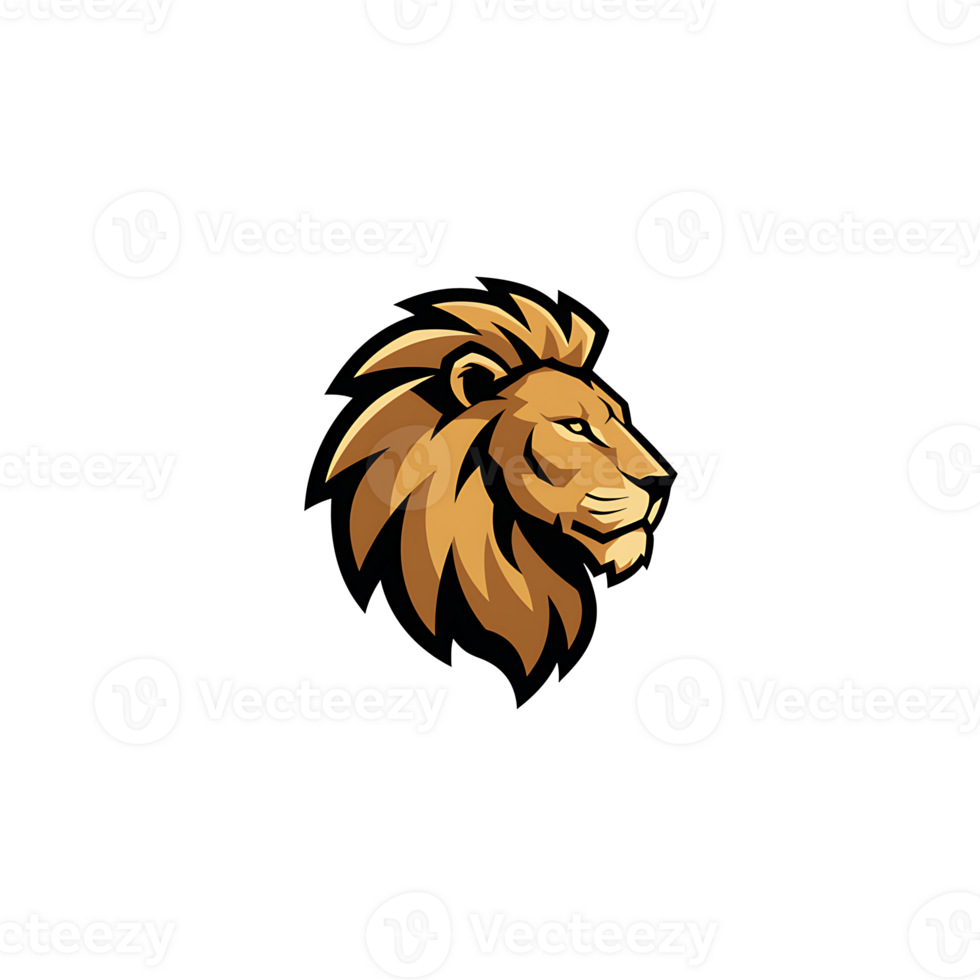 Lion head cartoon illustration png