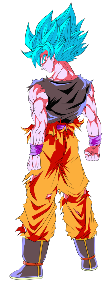 Backgroundless image of Goku Super Saiyan blue full body png