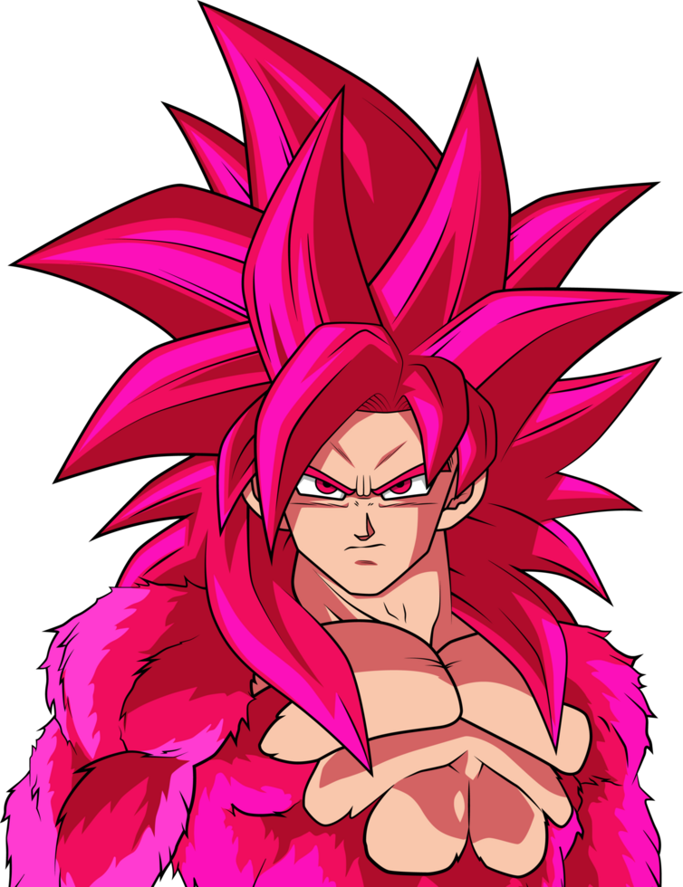 Backgroundless image of Goku Super Saiyan 4 png