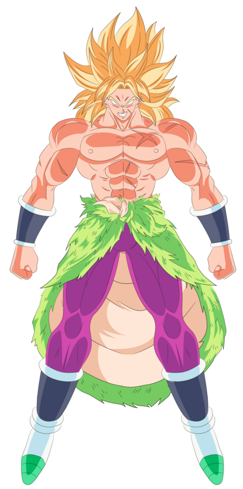 Broly super saiyan backgroundless image png