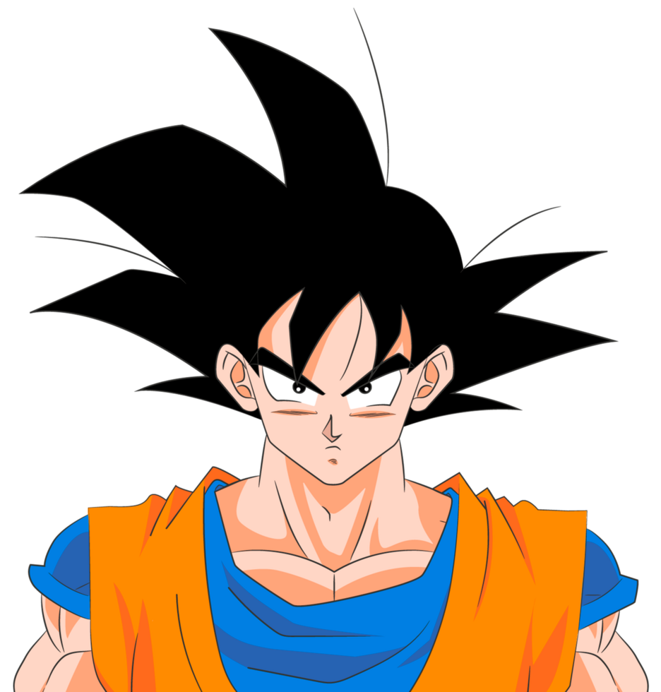 Backgroundless image of Serious Goku png