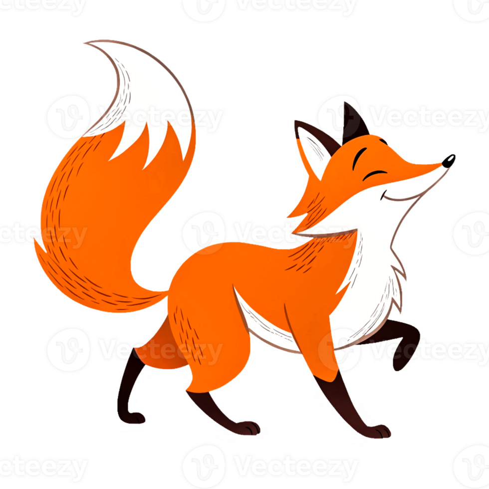 Realistic Animal Illustration Design on Transparent Background png