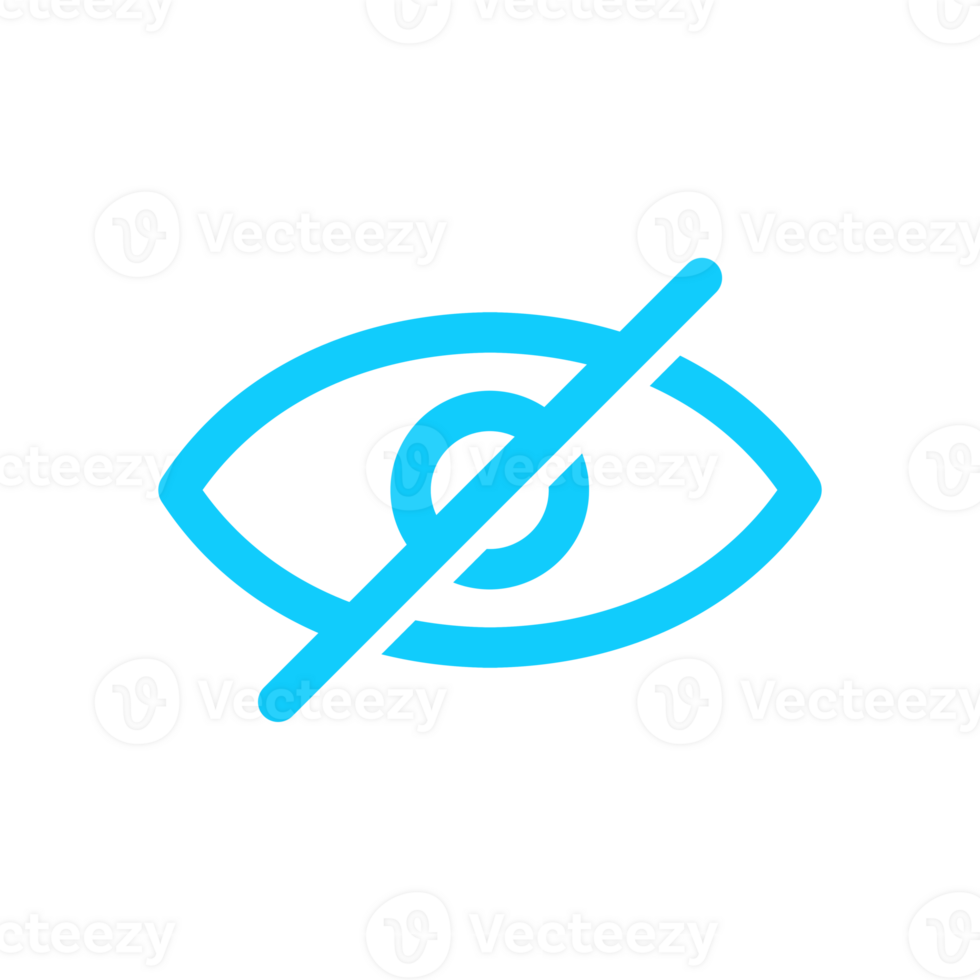 Hidden icon with simple and modern design in blue color for web png