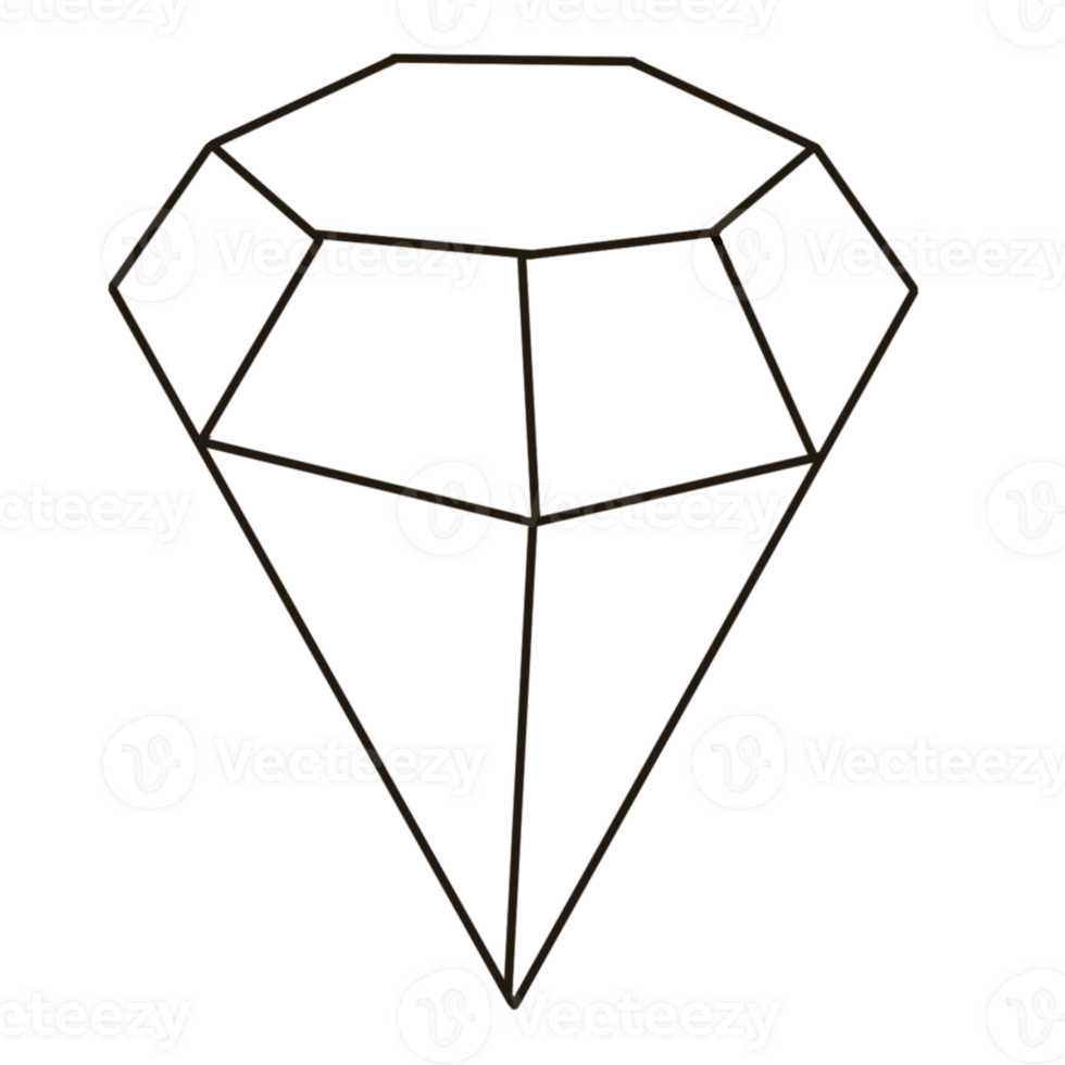 Diamond illustration line art shape png