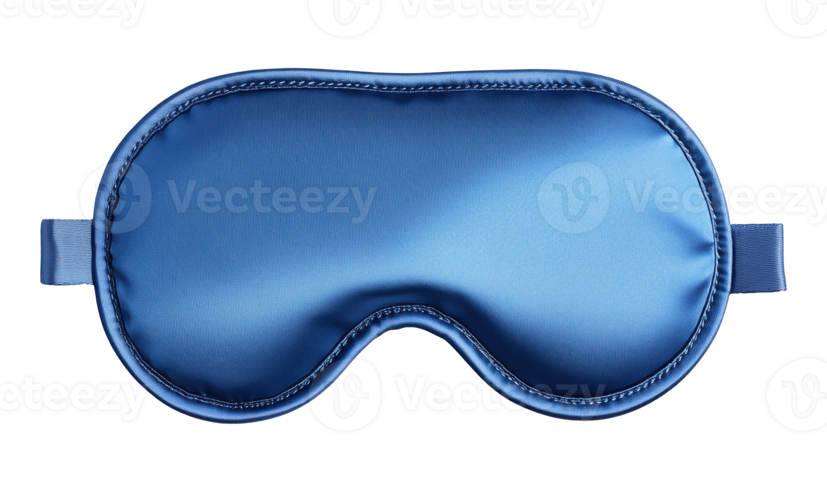Ergonomic blue satin sleep mask isolated on transparent background png