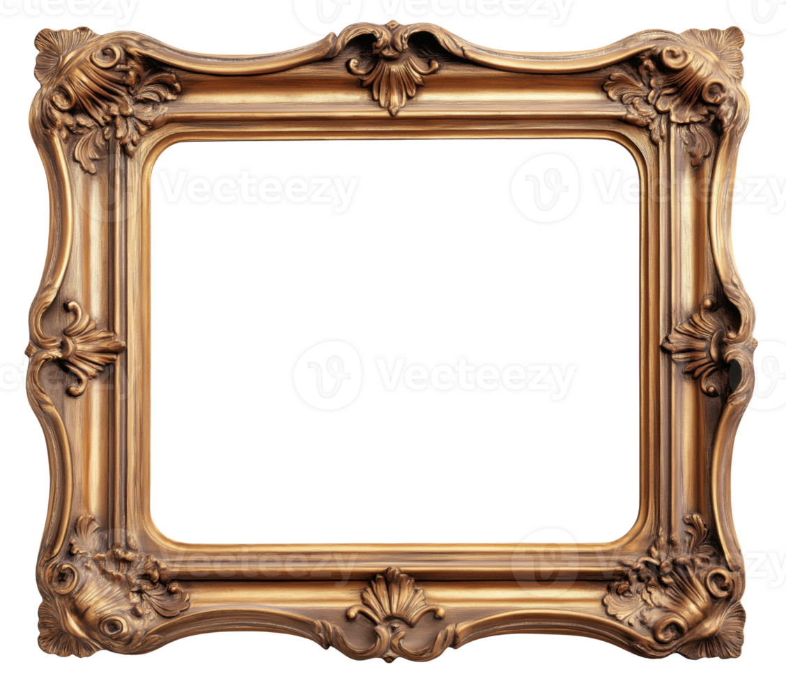 Vintage square frame isolated on transparent background png