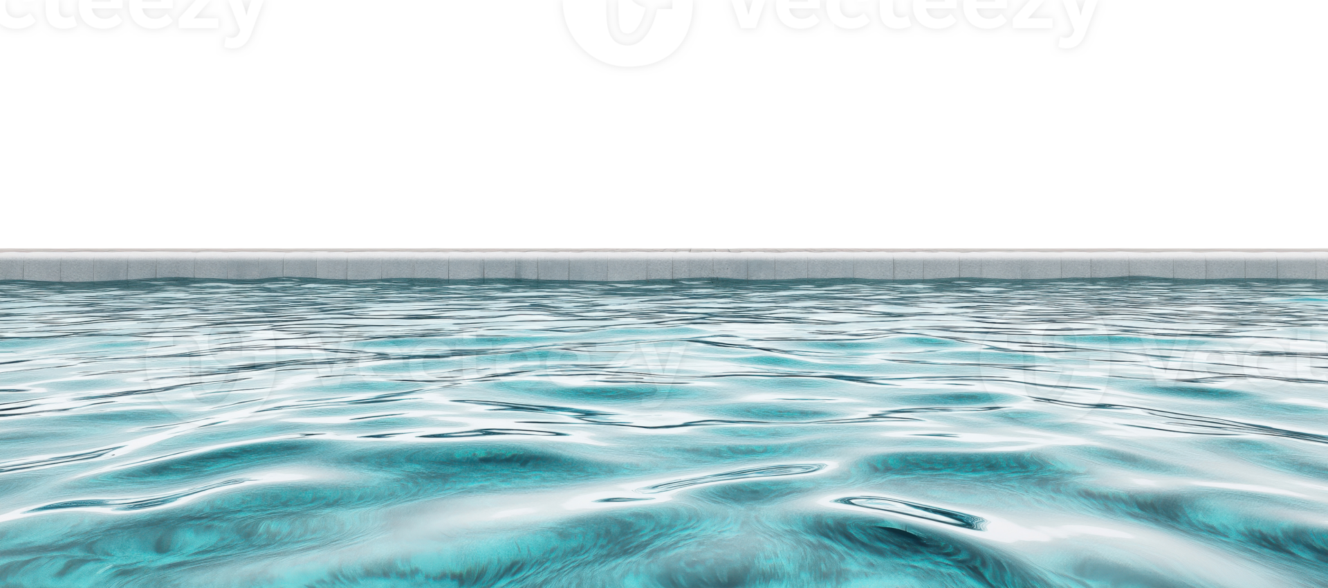 Swimming pool with clear blue water isolated on transparent background png