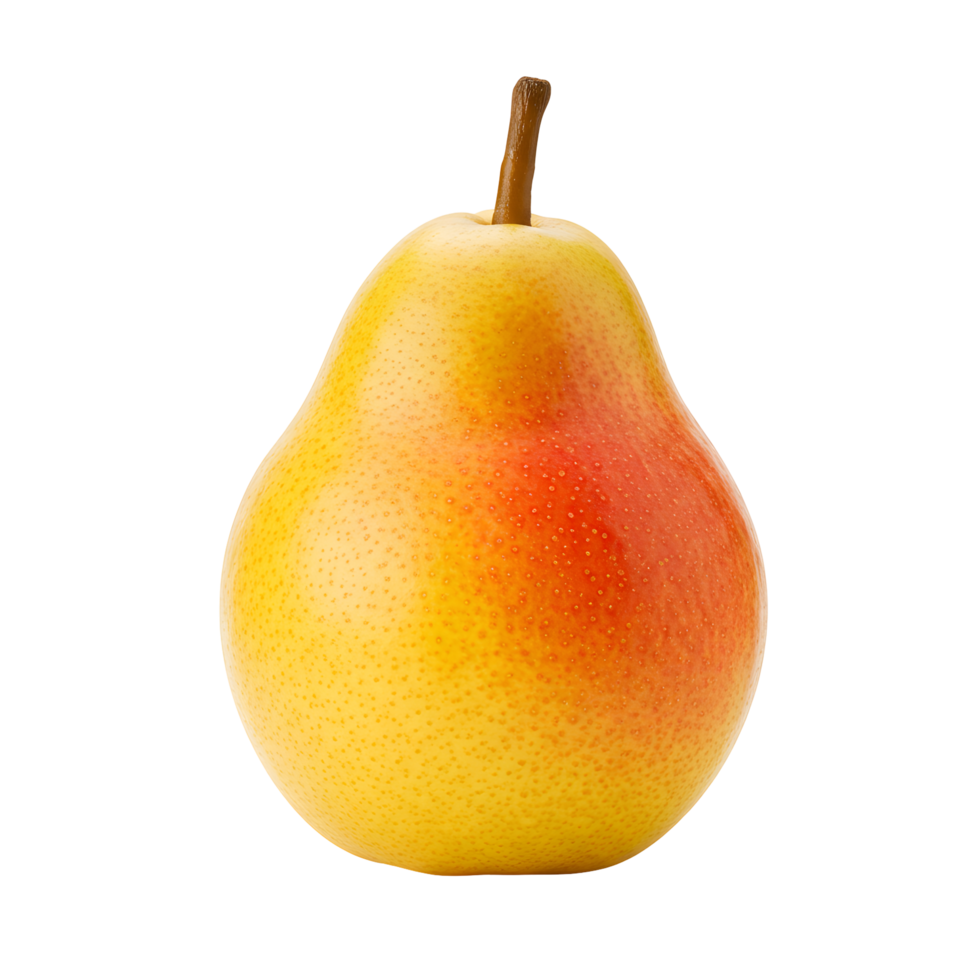 Ripe Yellow And Red Pear Isolated On Transparent Background png