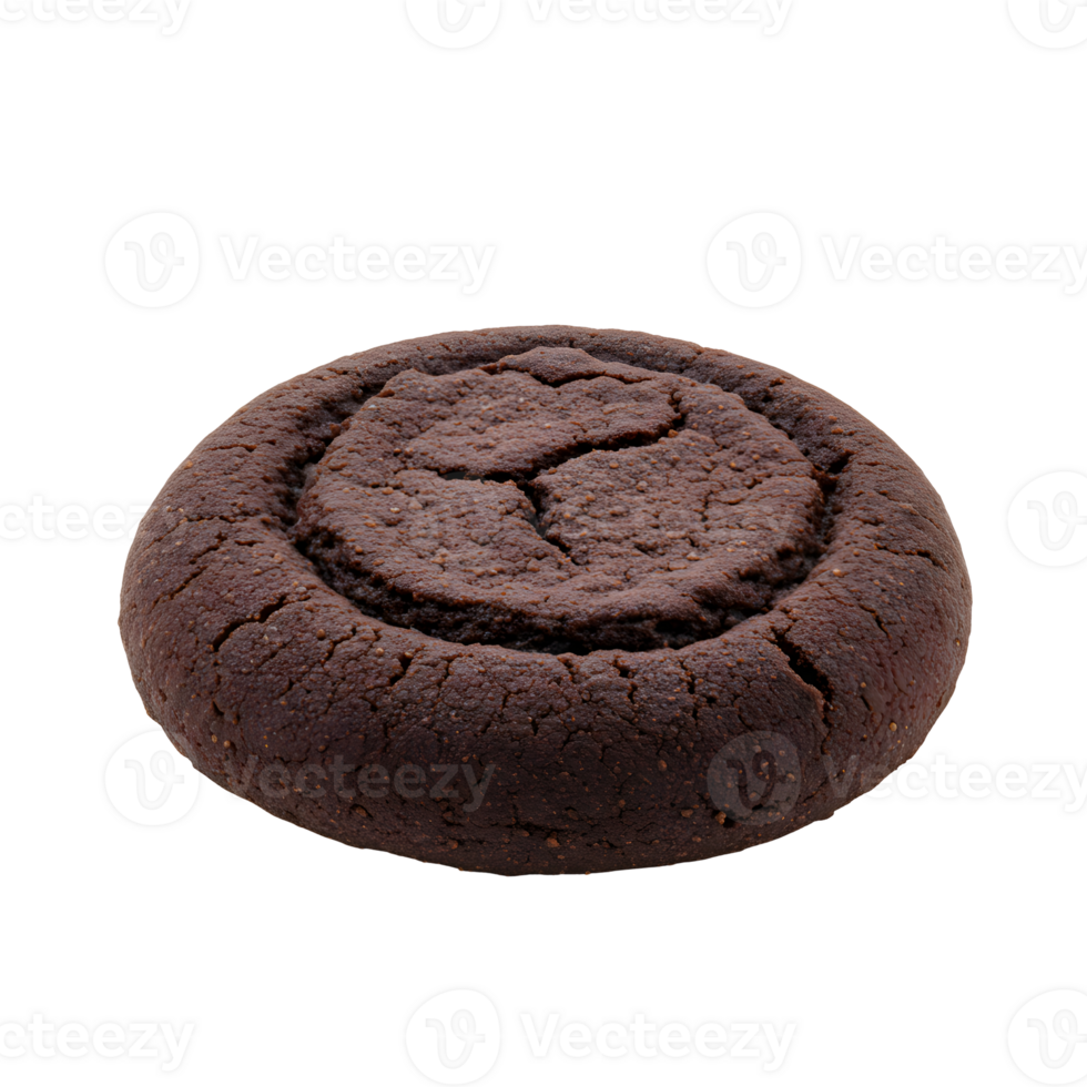 Dark Chocolate Cookie on Transparent Background png