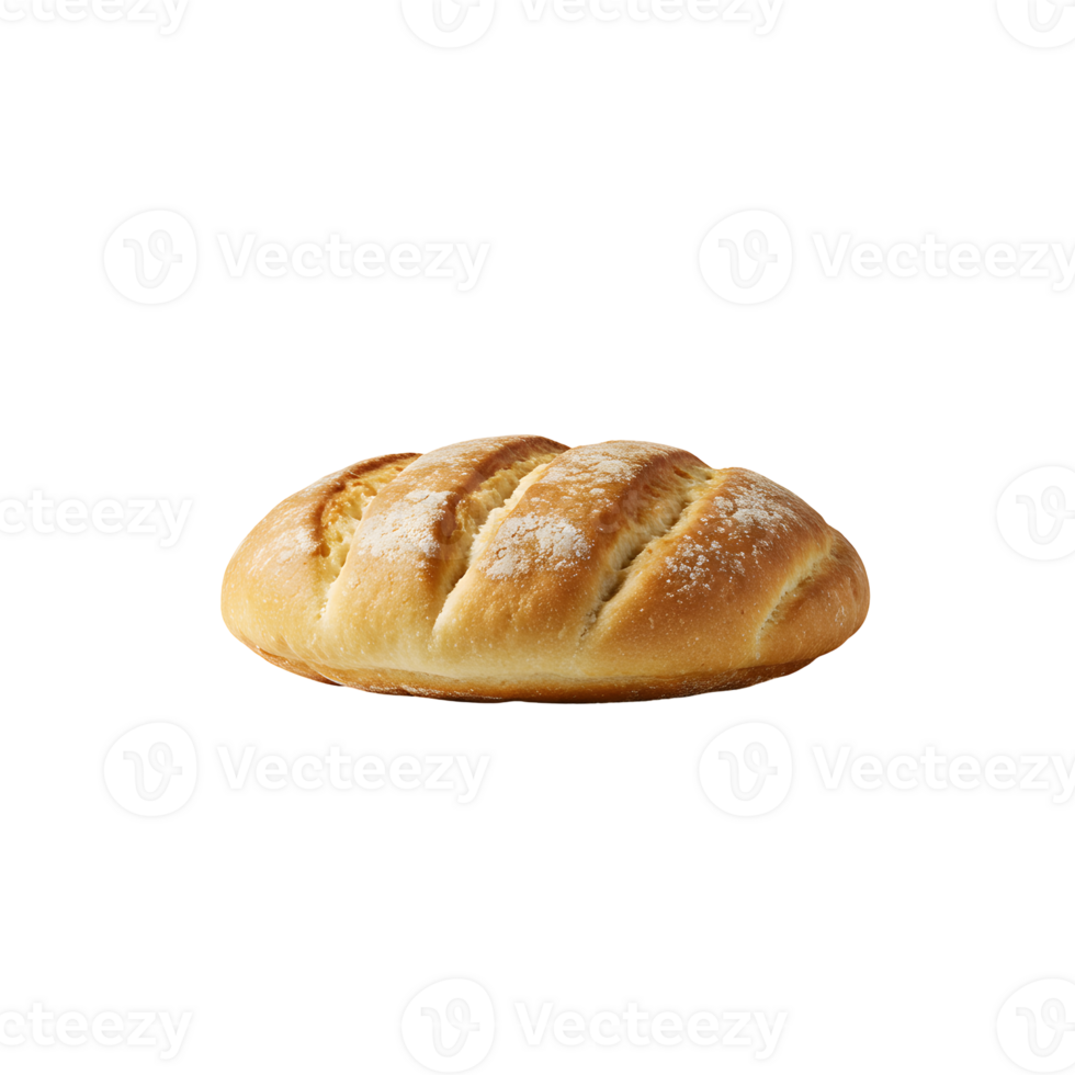 Golden Brown Crusty Bread Roll on Black Background png