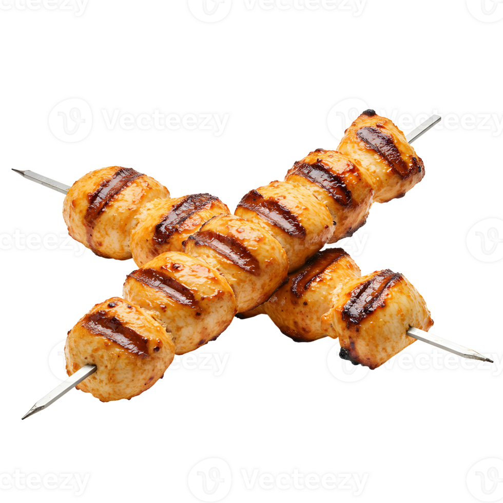 Grilled Meatball Skewers on Transparent Background png