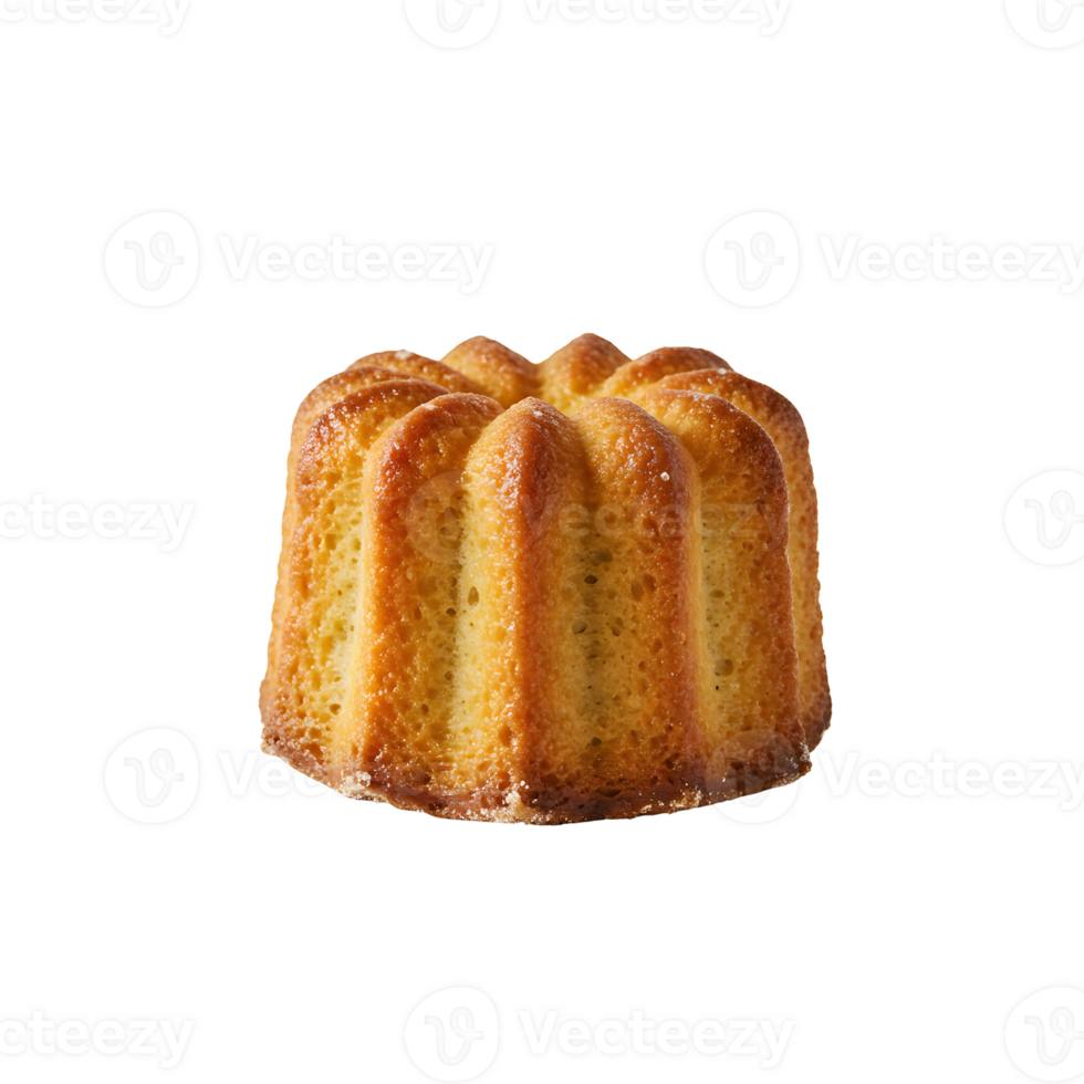Small Golden Cake with Sugar Sprinkles on Transparent Background png