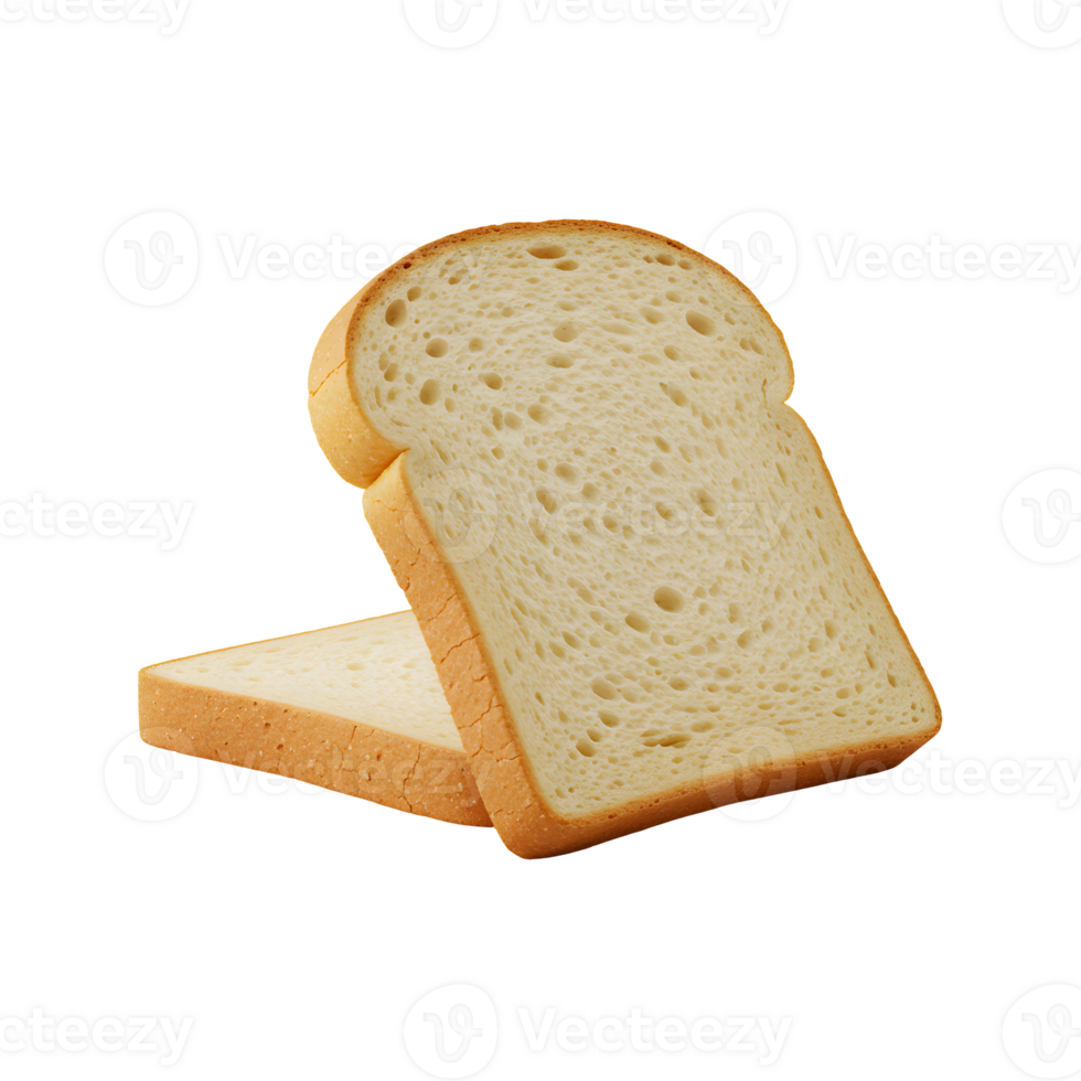 Two Slices Of Light Brown Bread Isolated On Transparent Background png