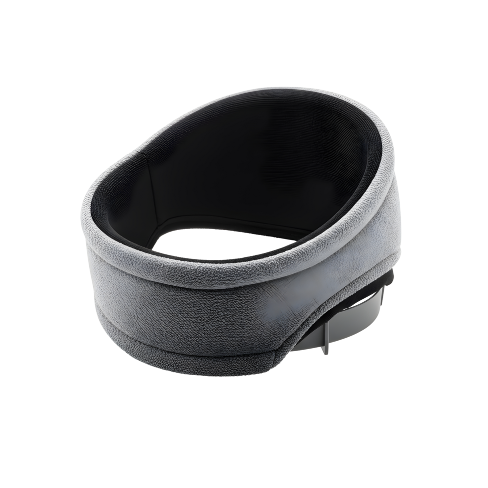 Grey and Black Textured Winter Headband on Transparent Background png