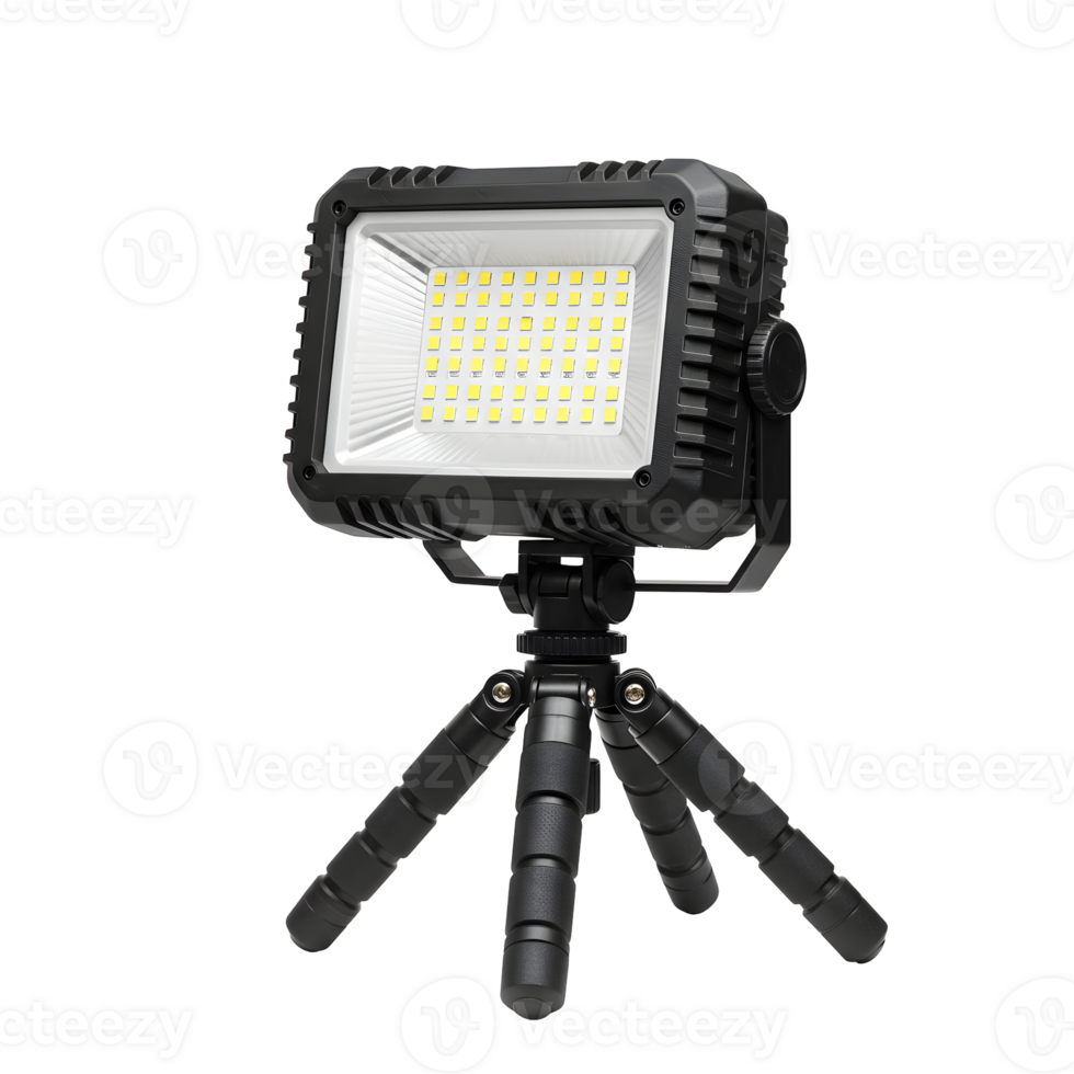 Portable LED Light on Mini Tripod, Bright White Illumination, Studio Photography Lighting png