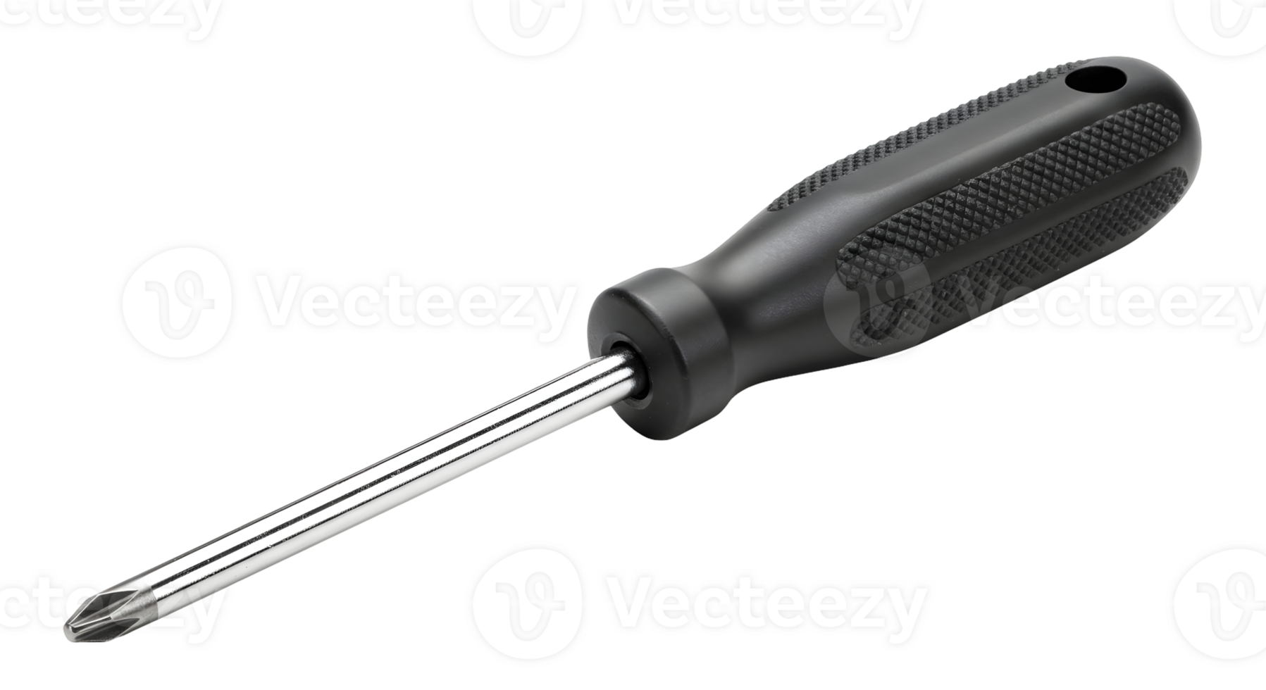 Black Phillips Head Screwdriver on Transparent Background png