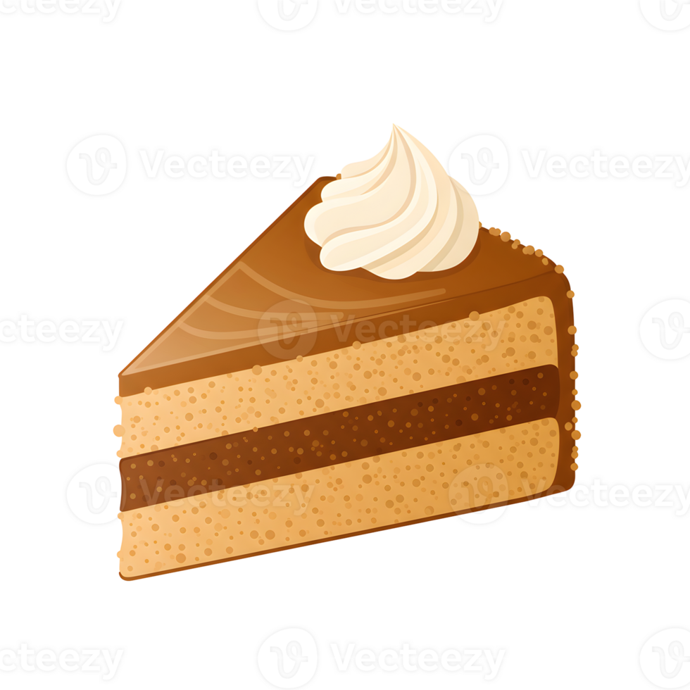 Delicious Slice Of Chocolate Layer Cake With Whipped Cream png