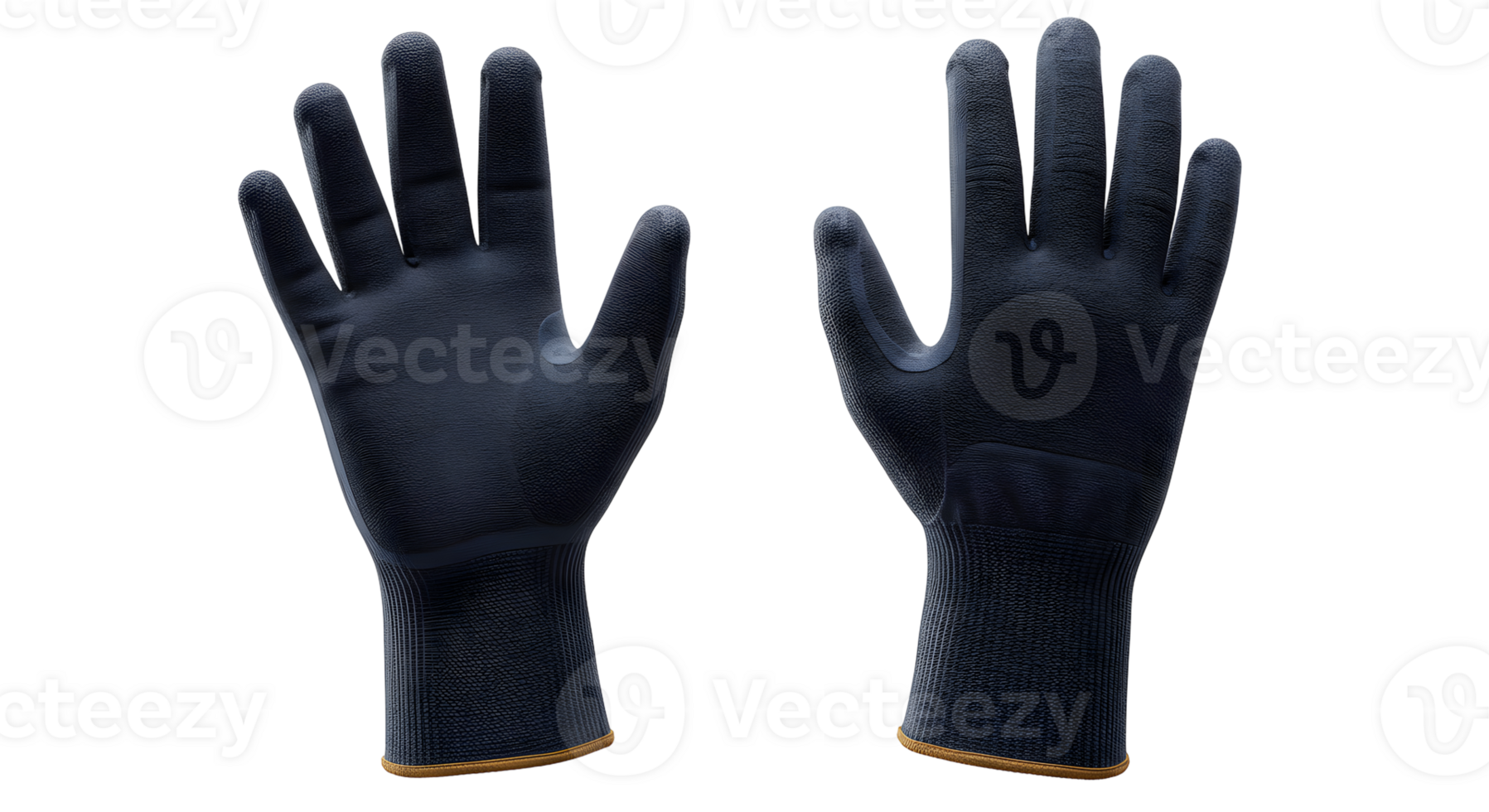 Pair of Blue Textured Work Gloves on Transparent Background png
