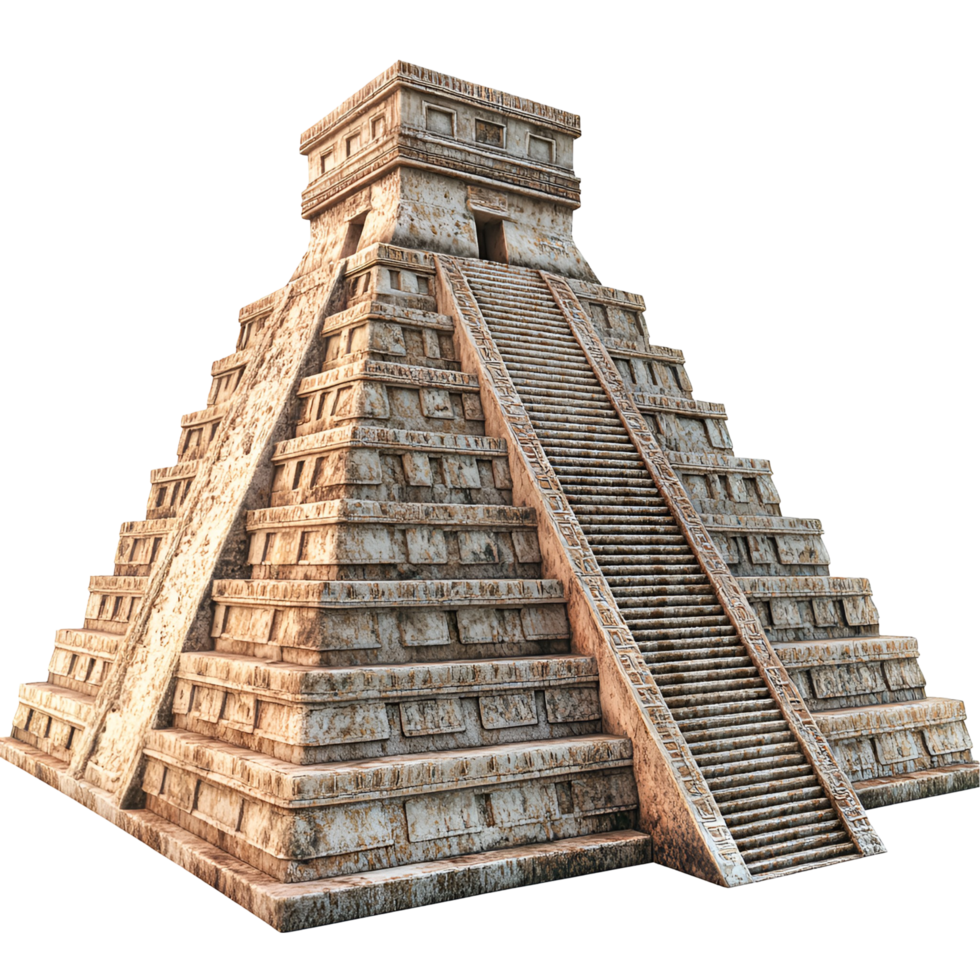 Mayan Temple El Castillo Iconic Architecture With Transparent Background png