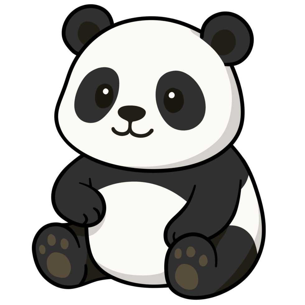 Illustration of a cute panda png