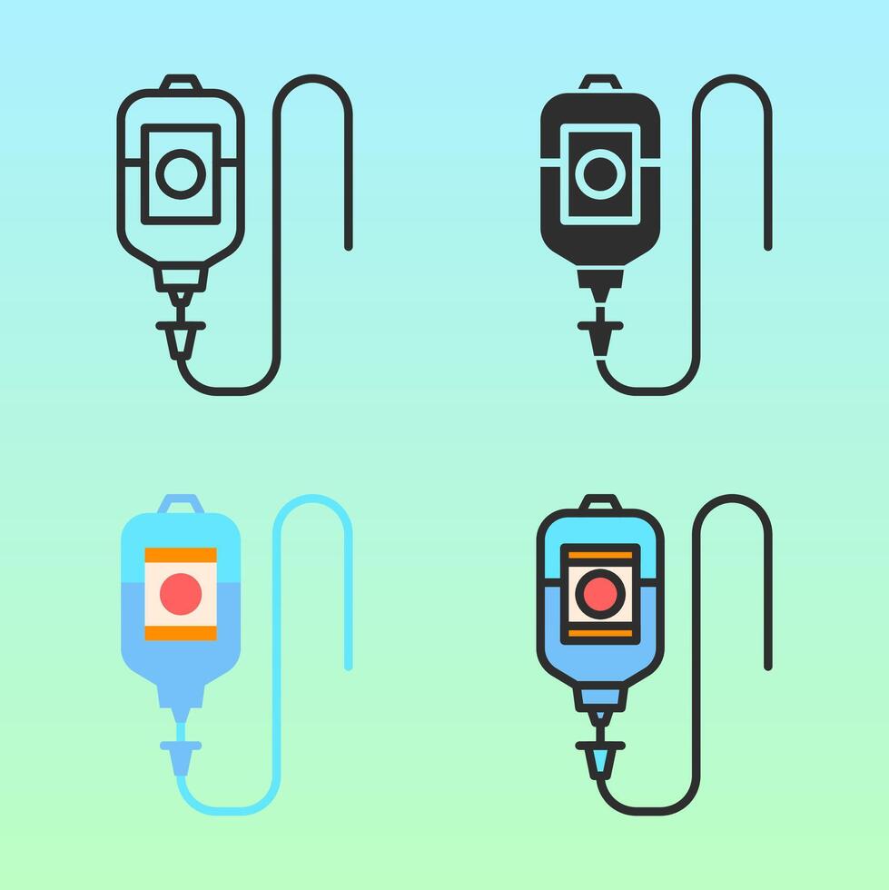 Intravenous Fluid Icons vector