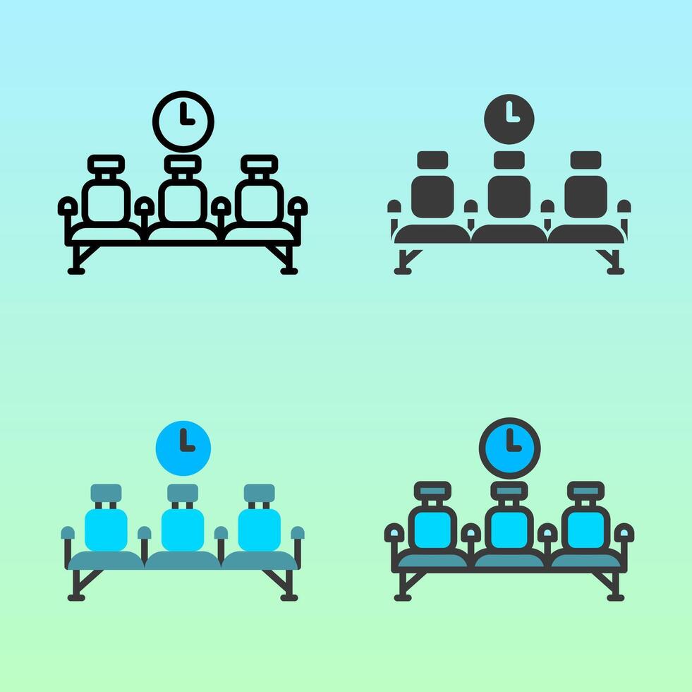 Hospital Waiting Room Icons vector