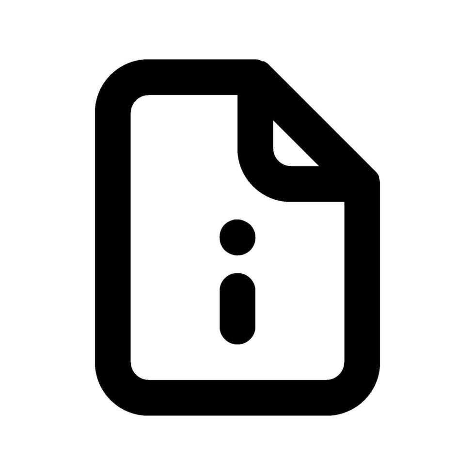 document info icon for mobile concept and web design on white background vector