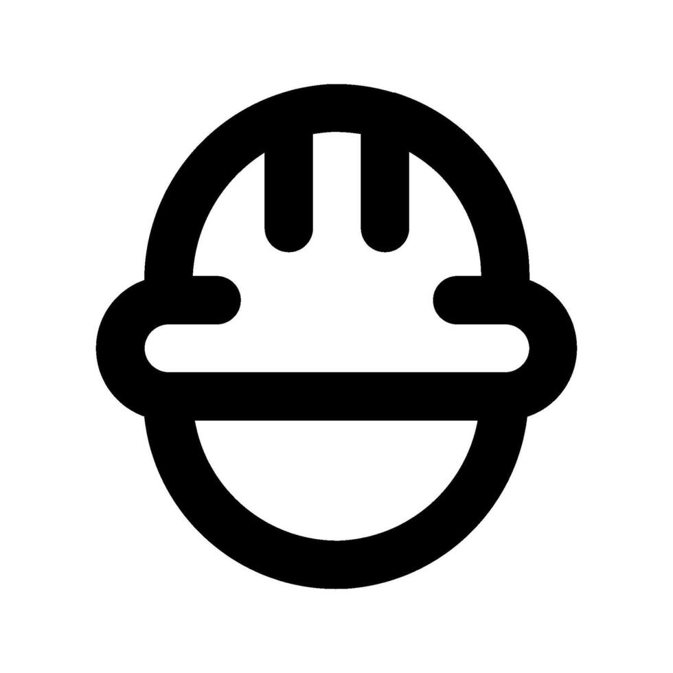 Construction worker icon for mobile concept and web design on white background vector
